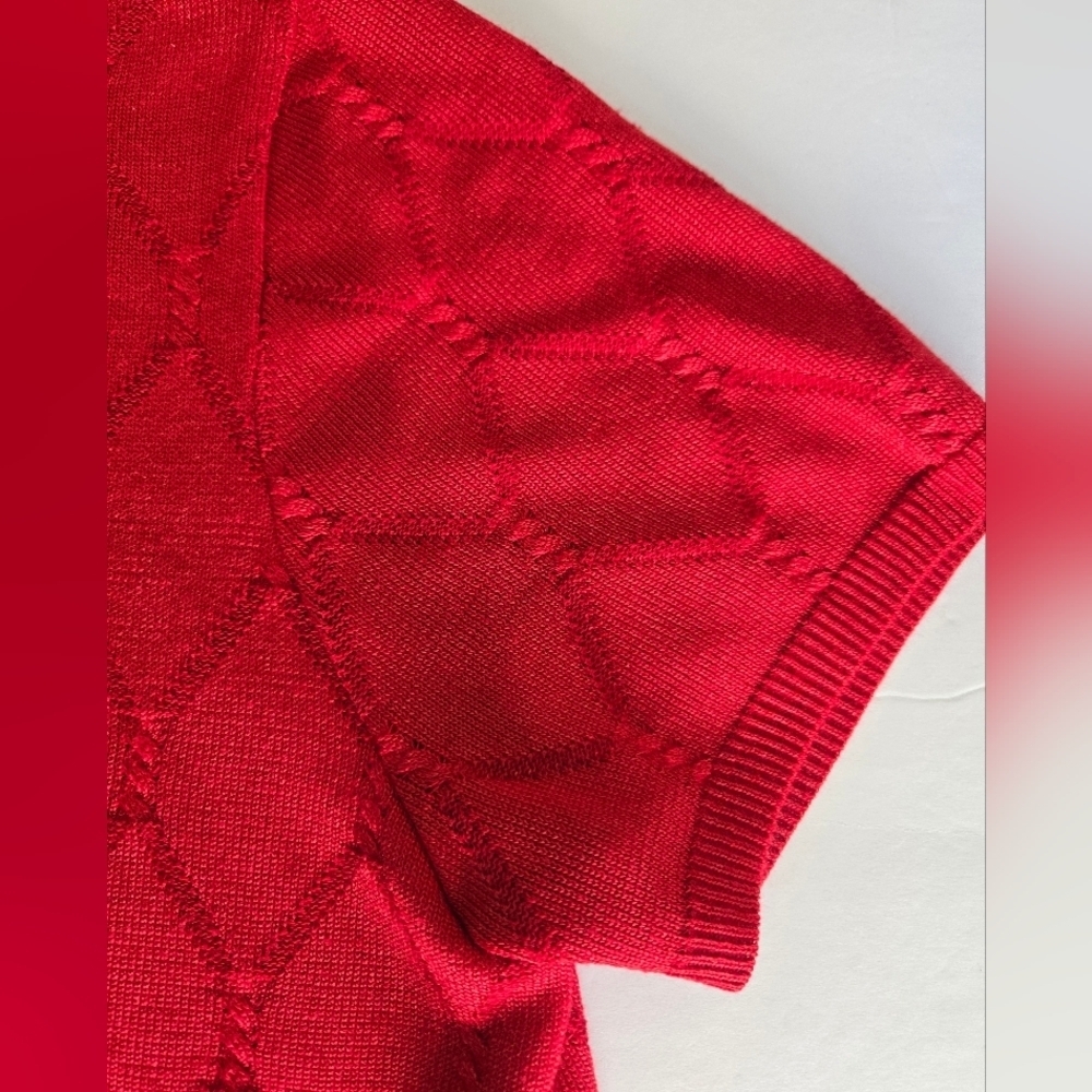 Alfred Dunner Red Women's Short Sleeve Top.Size M petite - Picture 4 of 9
